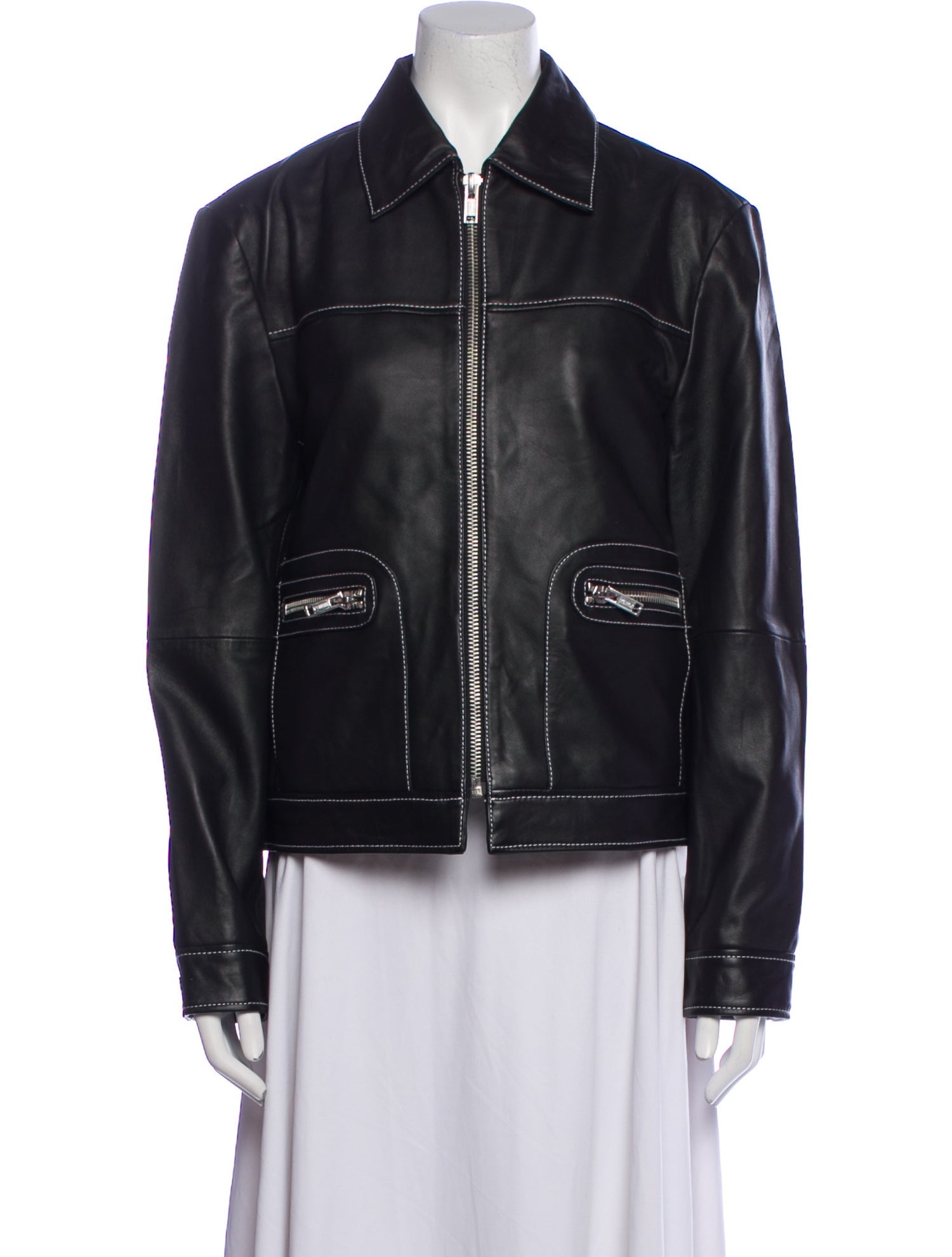 Deadwood Leather Biker Jacket w/ Tags