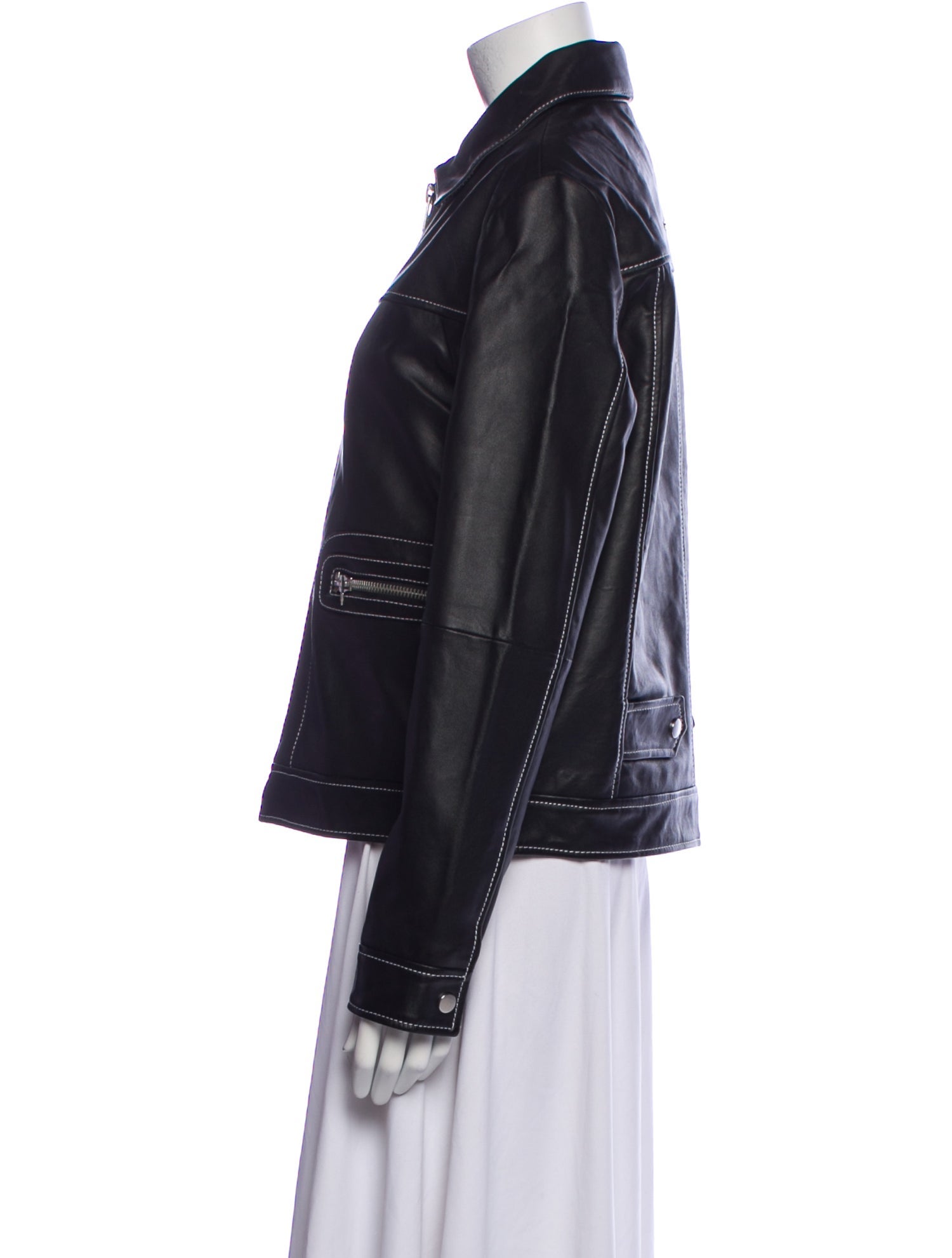 Deadwood Leather Biker Jacket w/ Tags