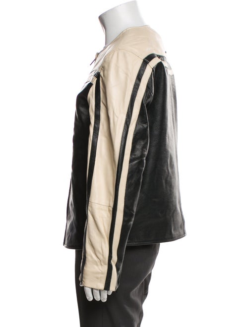Deadwood Lambskin Striped Moto Jacket