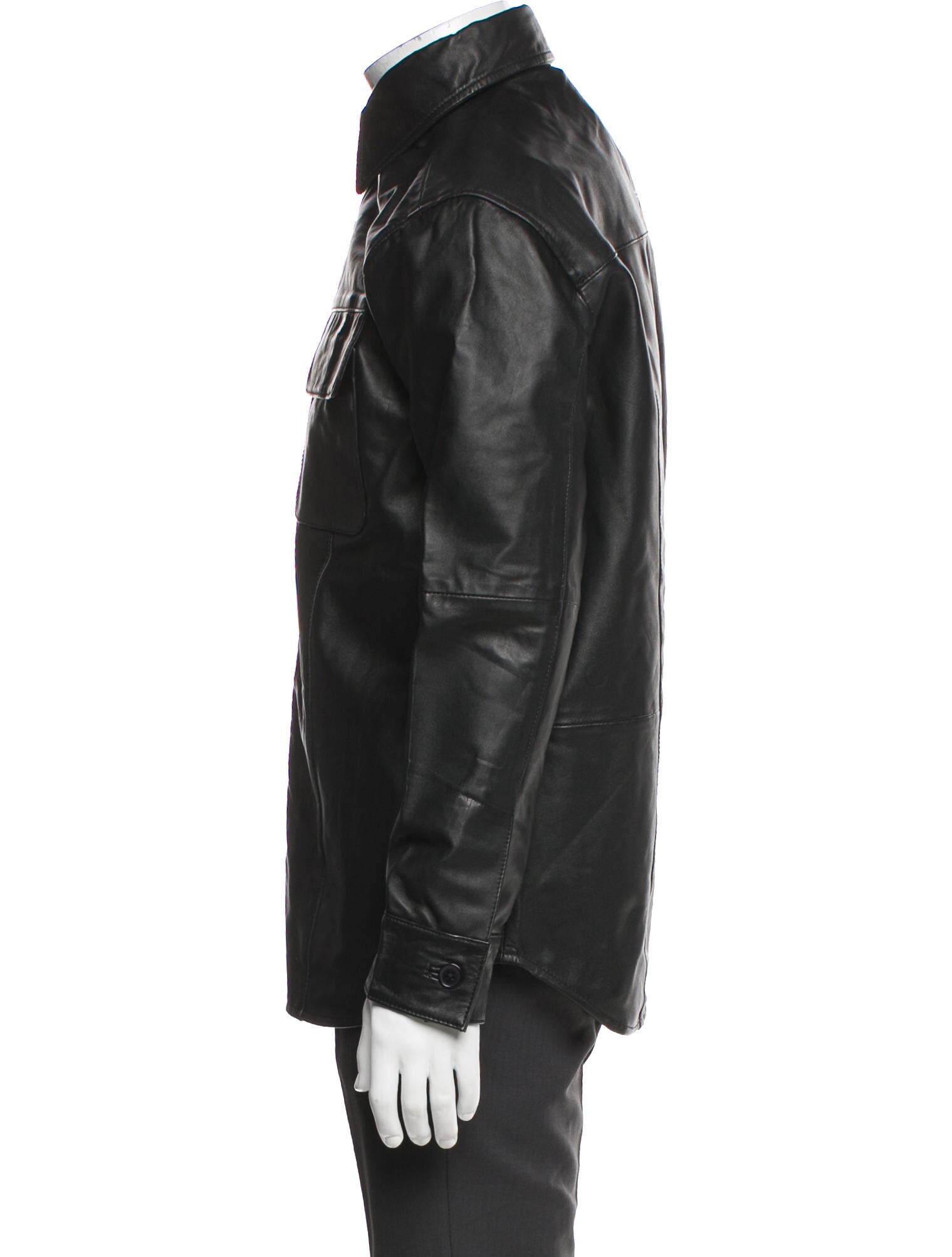 Deadwood Lamb Leather Utility Jacket