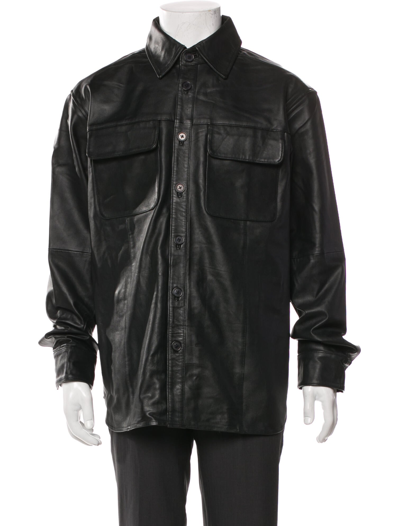 Deadwood Lamb Leather Utility Jacket w/ Tags