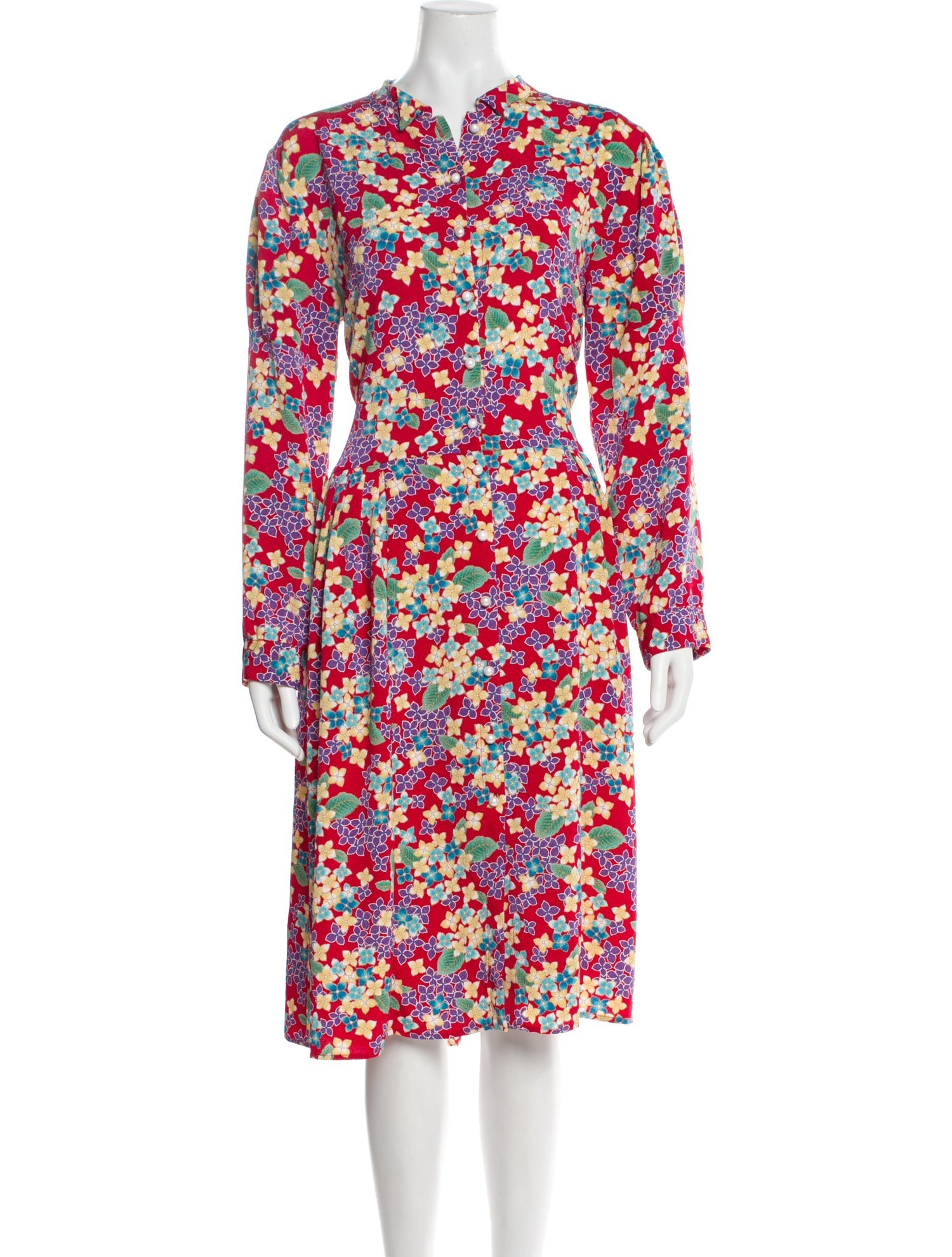 Deborah Lyons Floral Print Midi Length Dress