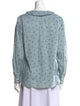 Danielle Fichera Polka Dot Print Mock Neck Button-Up Top