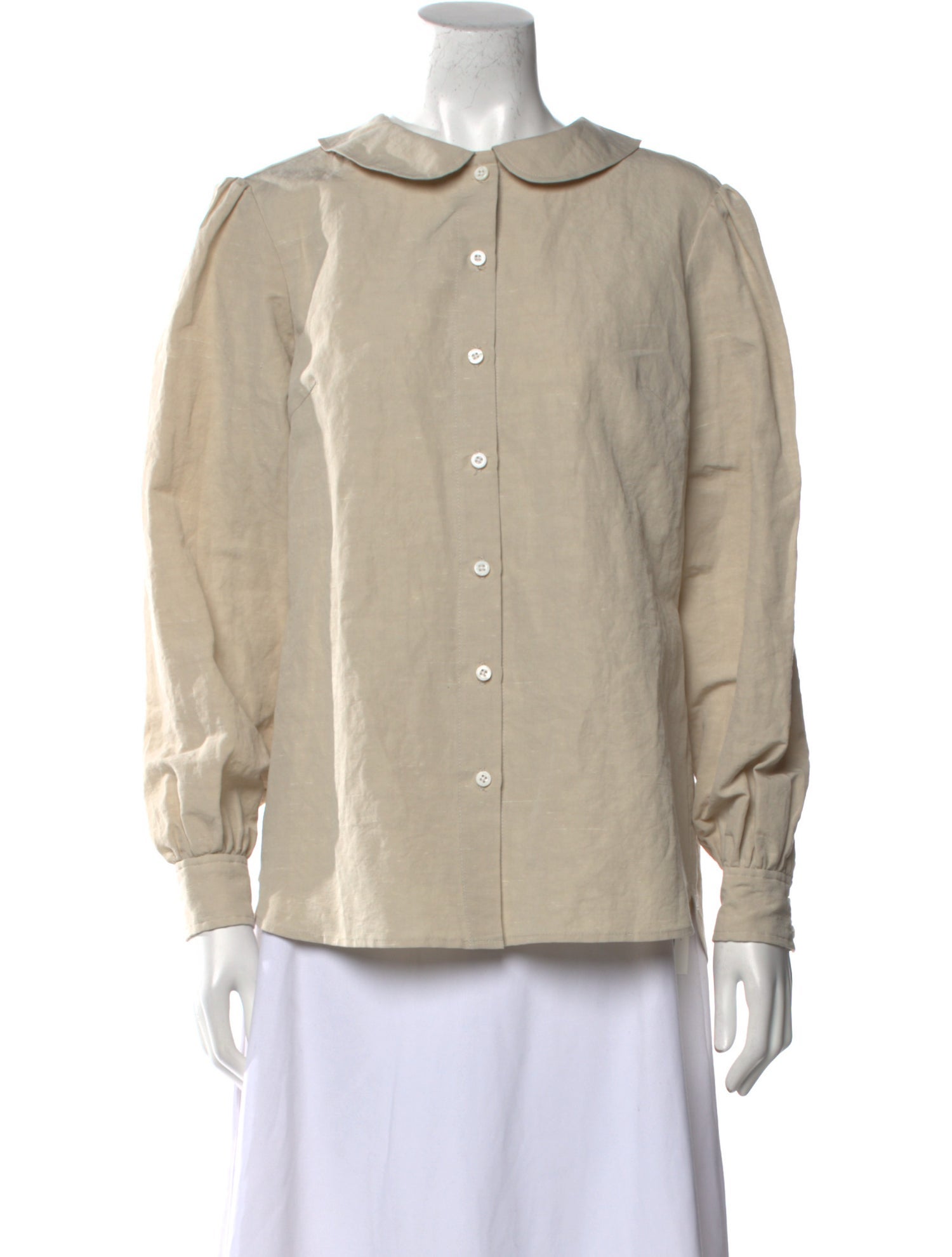 Danielle Fichera Crew Neck Long Sleeve Button-Up Top