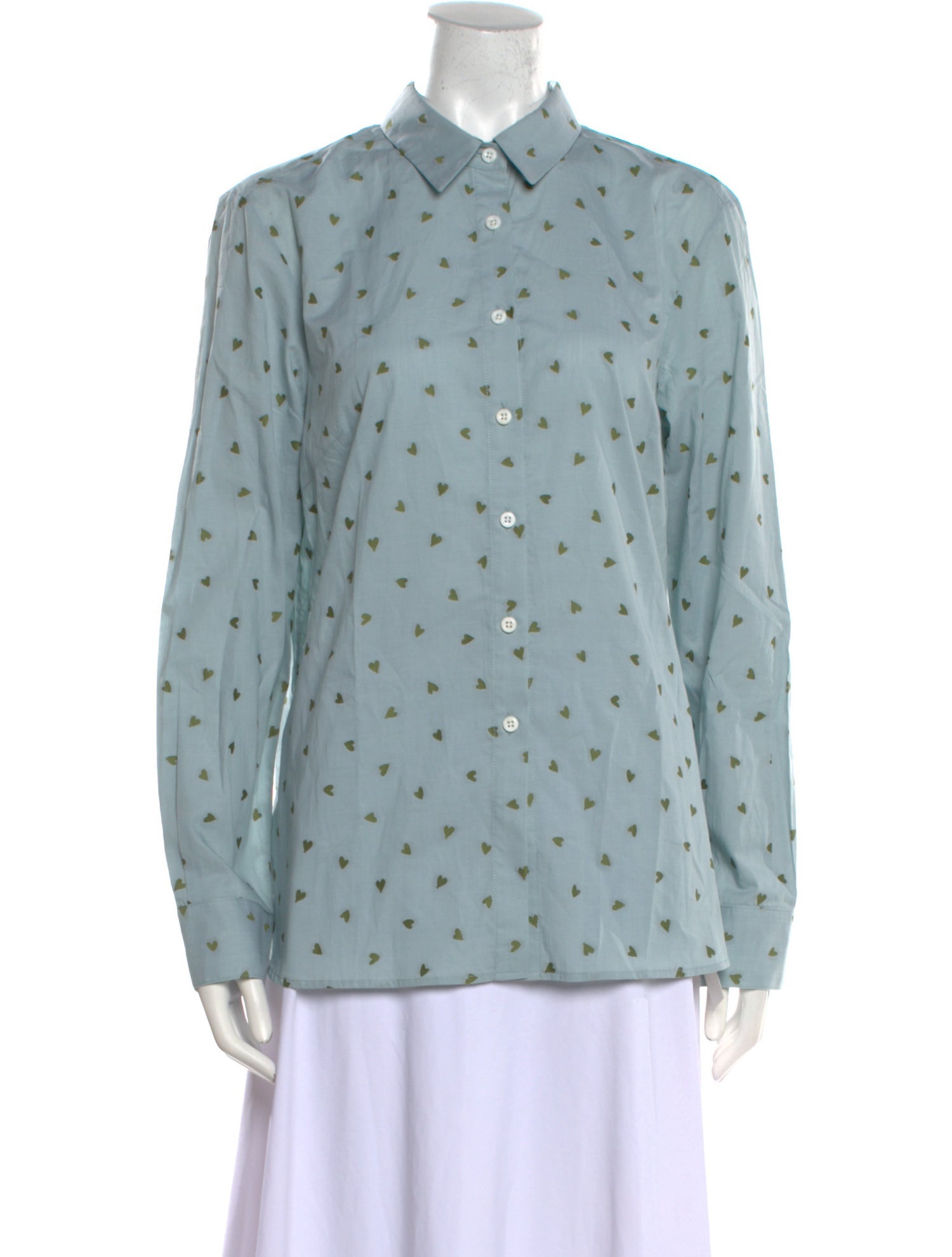 Danielle Fichera Printed Long Sleeve Button-Up Top