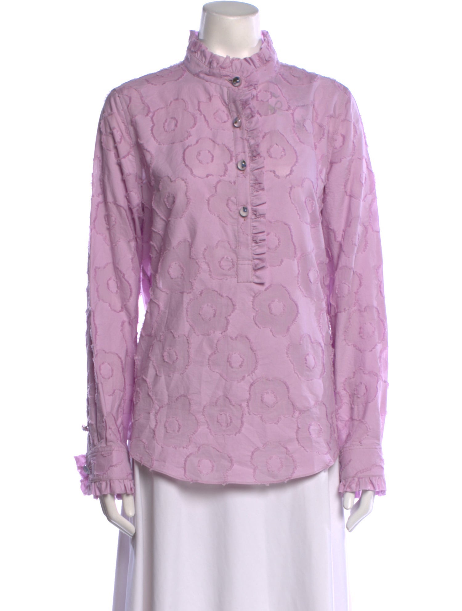 Danielle Fichera Floral Print Mock Neck Blouse w/ Tags