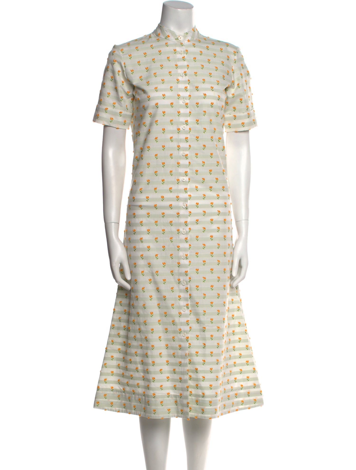 Danielle Fichera Polka Dot Print Midi Length Dress