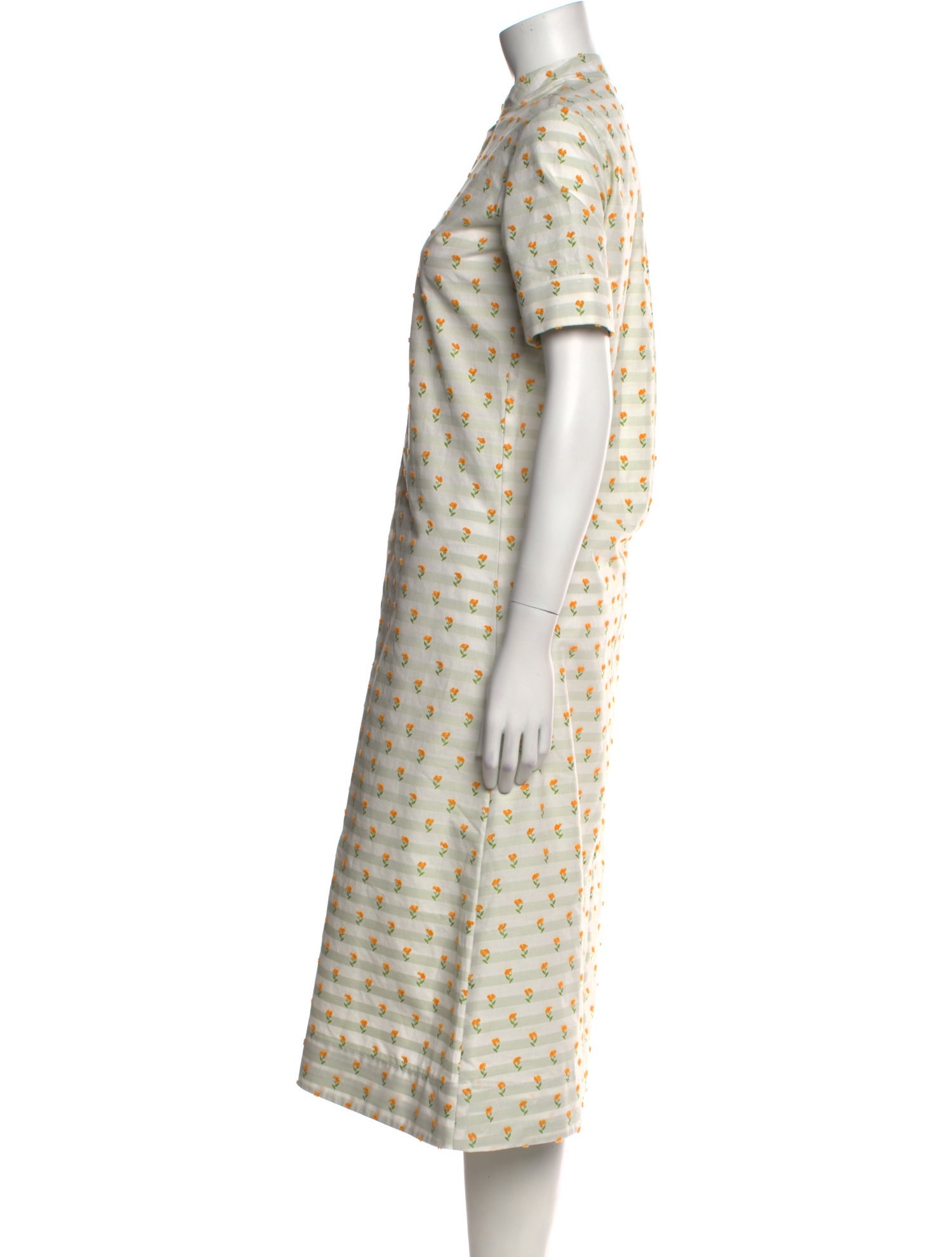 Danielle Fichera Polka Dot Print Midi Length Dress