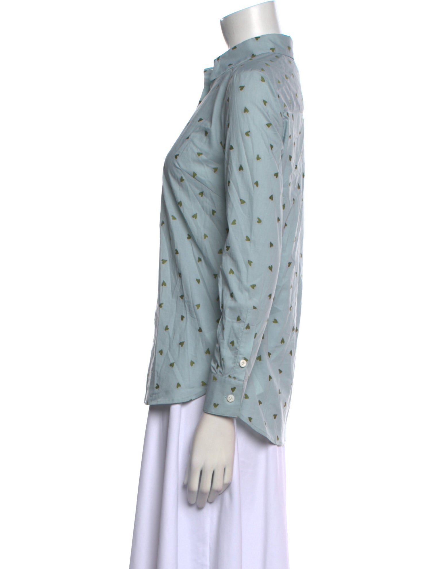 Danielle Fichera Printed Long Sleeve Button-Up Top