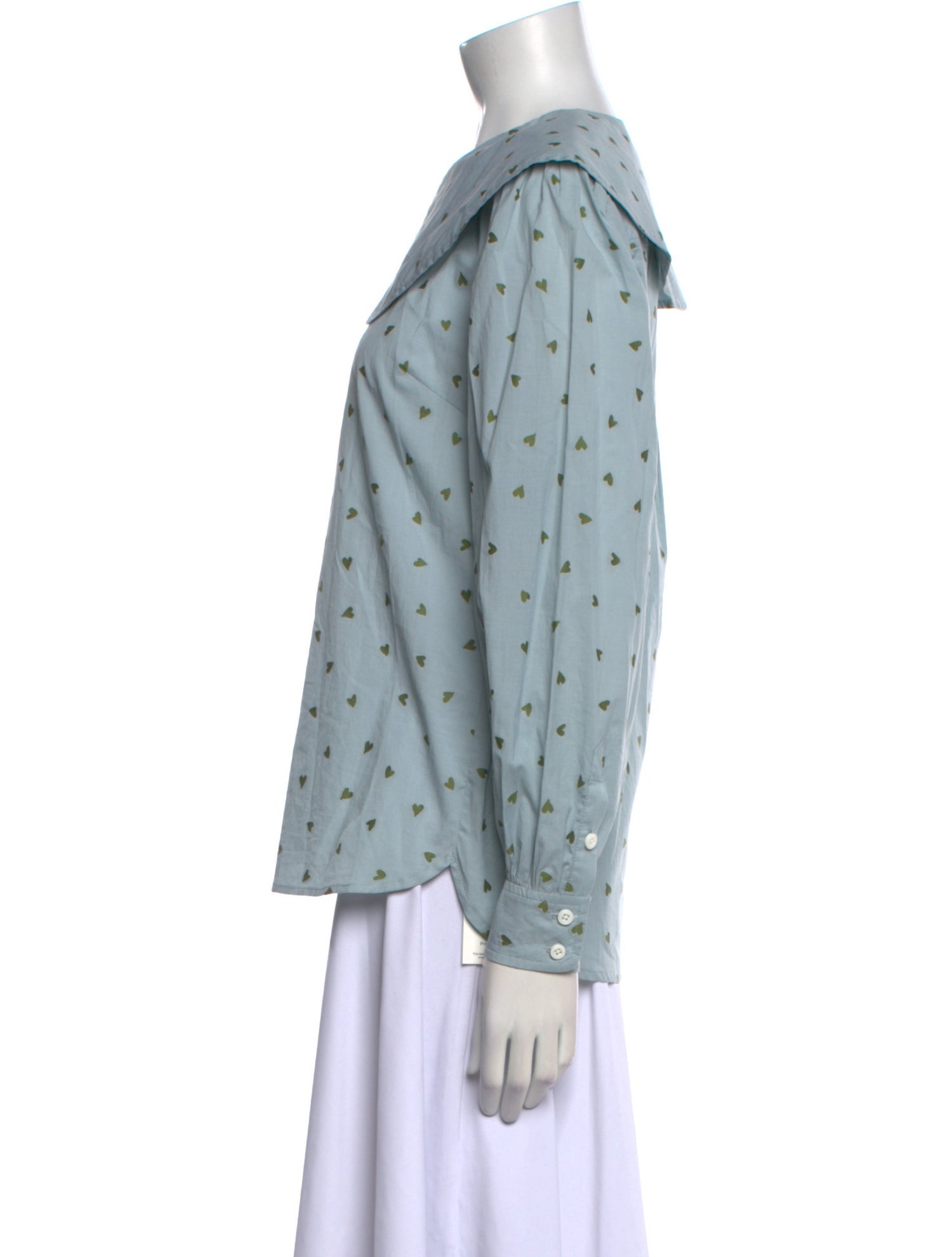 Danielle Fichera Printed Long Sleeve Button-Up Top