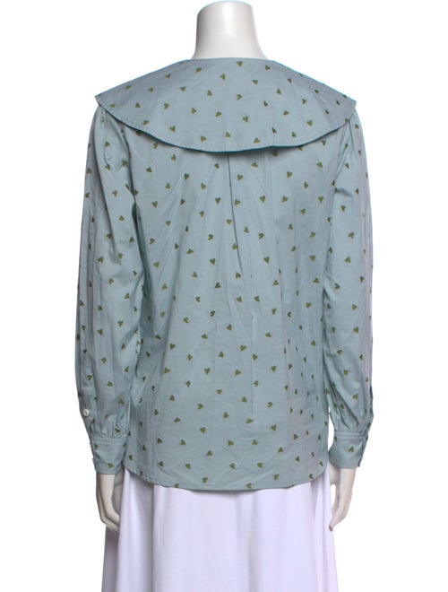 Danielle Fichera Printed Long Sleeve Button-Up Top