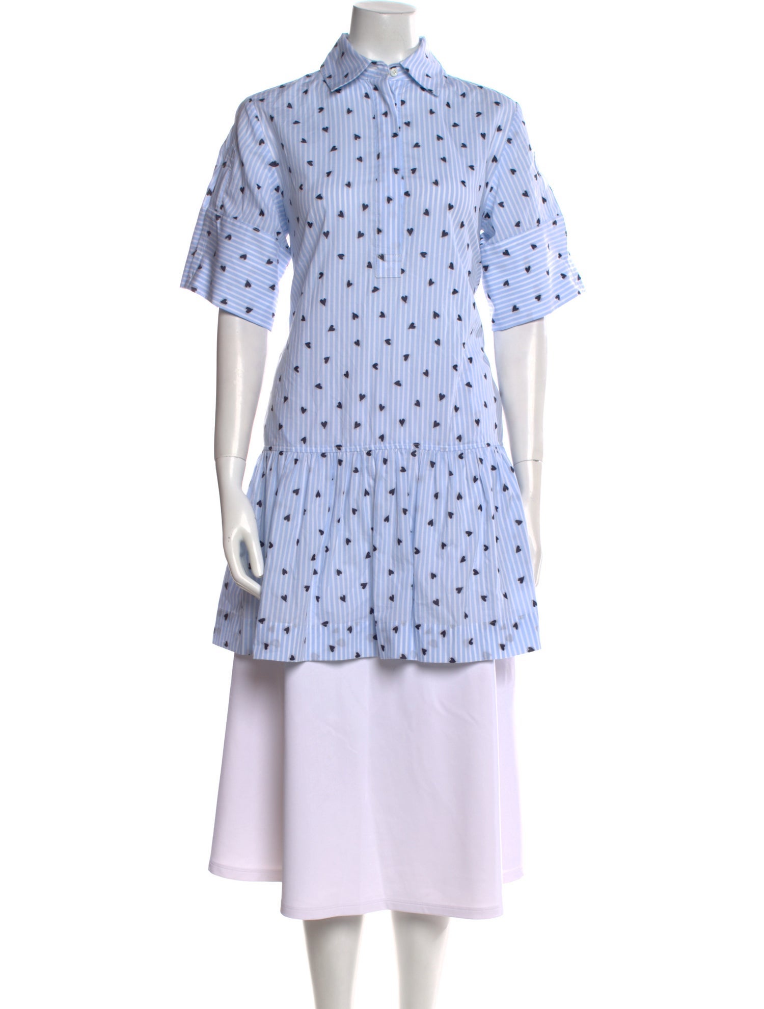 Danielle Fichera Striped Short Sleeve Button-Up Top