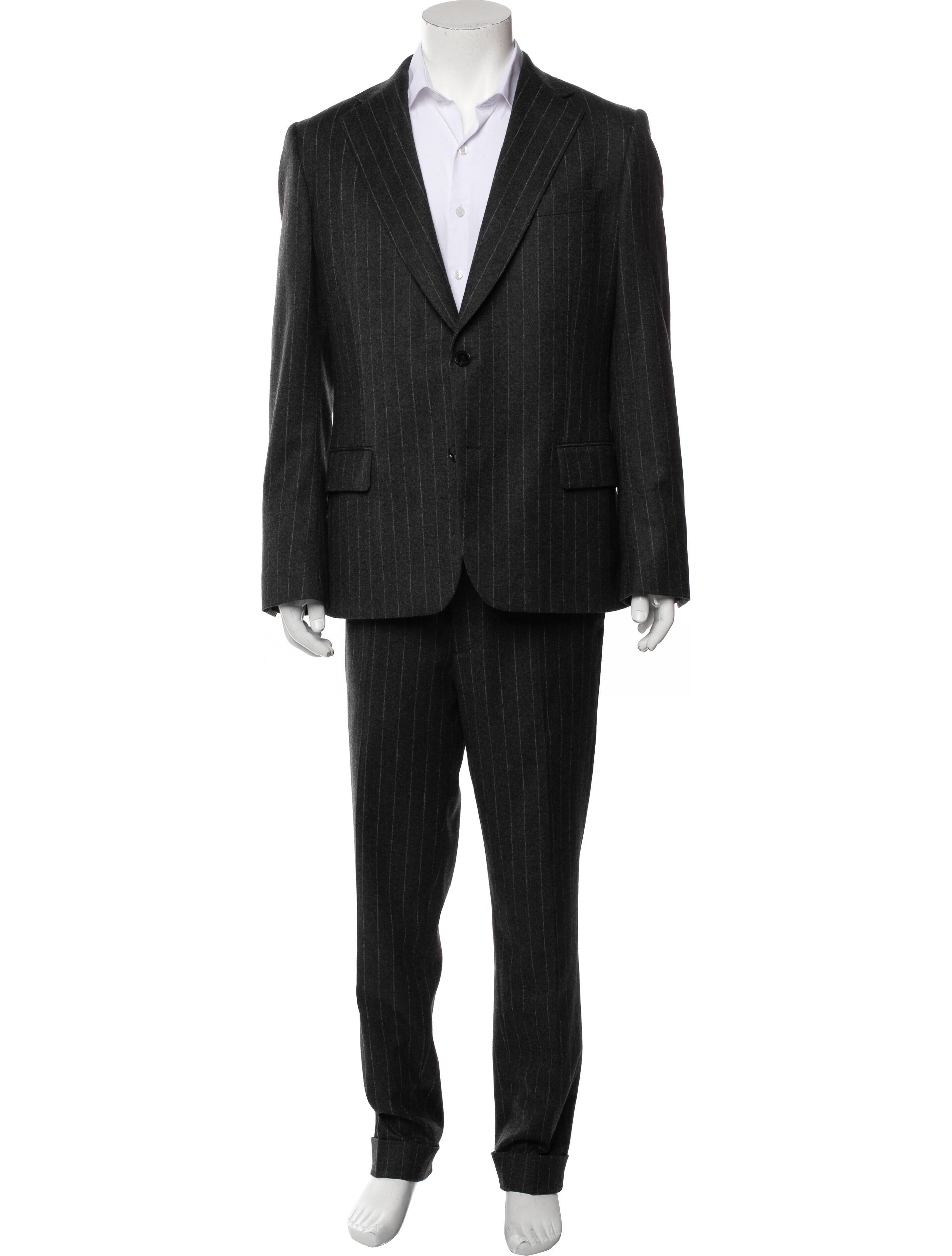 De Fursac Wool Striped Two-Piece Suit