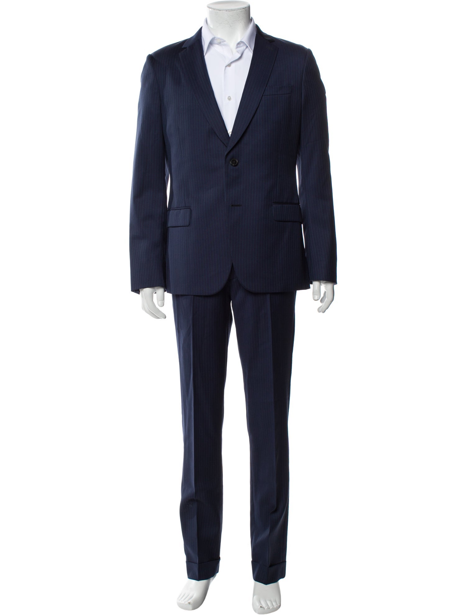 De Fursac Virgin Wool Striped Two-Piece Blazer