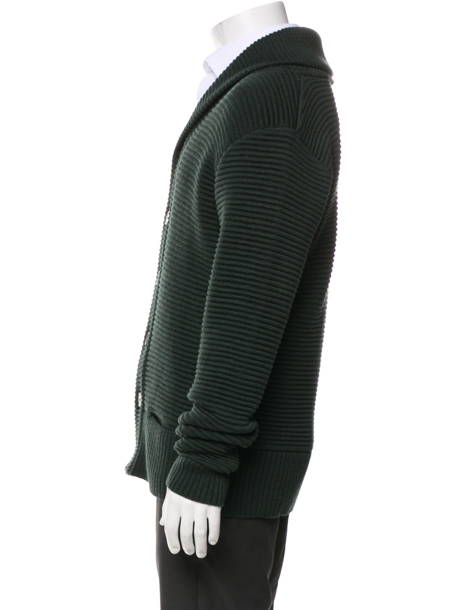 De Fursac Merino Wool Striped Peacoat