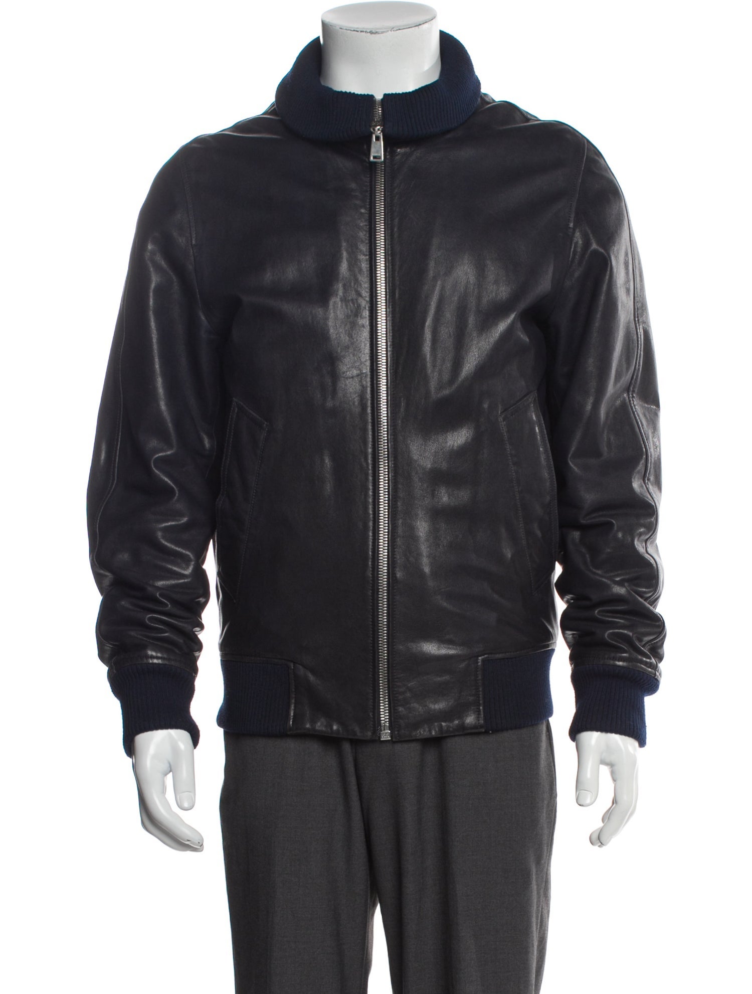 De Fursac Lamb Leather Moto Jacket