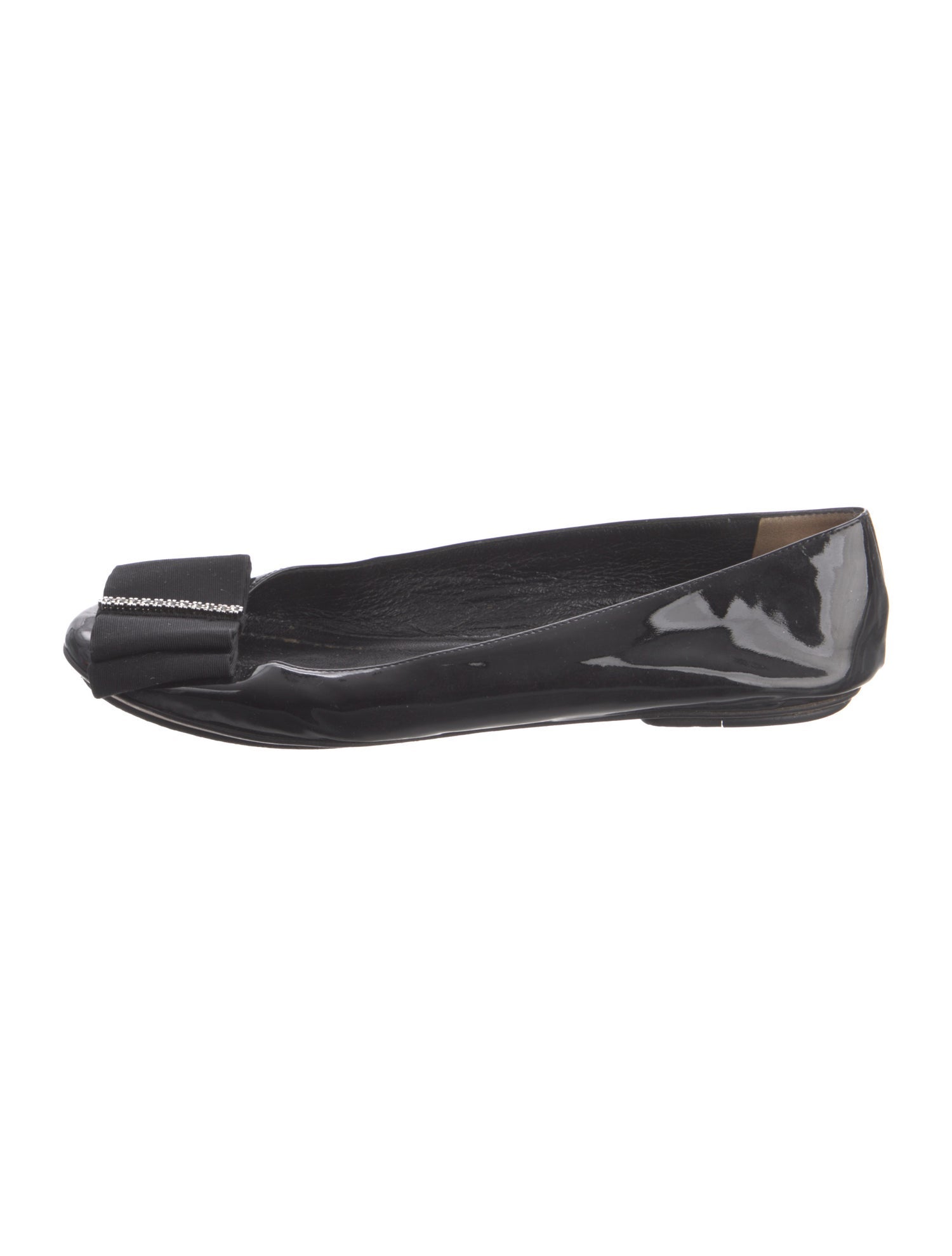 D&G Patent Leather Bow Accents Flats