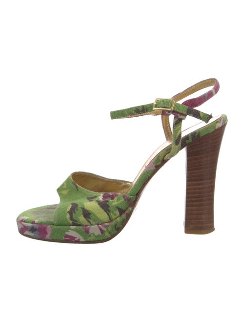 D&G Canvas Printed Slingback Sandals