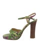 D&G Canvas Printed Slingback Sandals