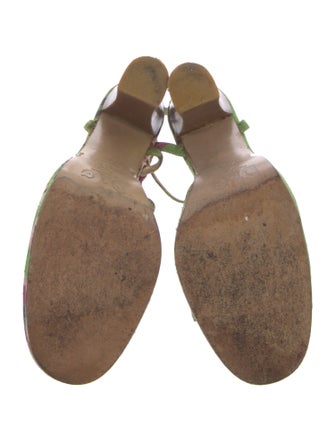 D&G Canvas Printed Slingback Sandals