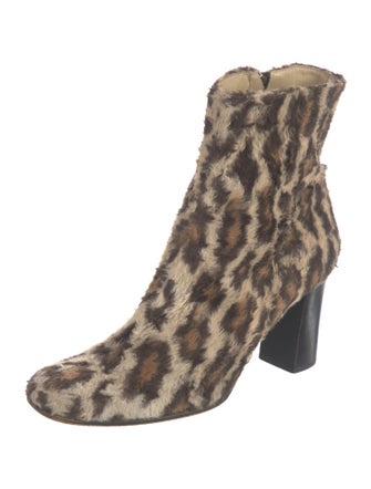 Dolce & Gabbana Wool Animal Print Boots