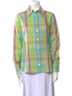 D&G Plaid Print Long Sleeve Button-Up Top