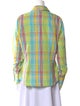 D&G Plaid Print Long Sleeve Button-Up Top