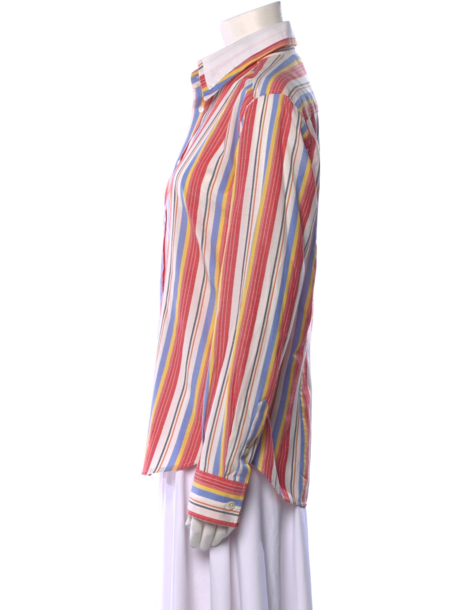 D&G Striped Long Sleeve Button-Up Top