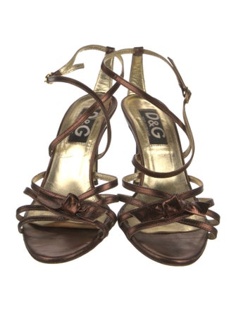 D&G Leather Slingback Sandals