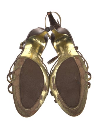 D&G Leather Slingback Sandals