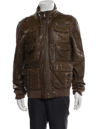 D&G Lamb Leather Utility Jacket