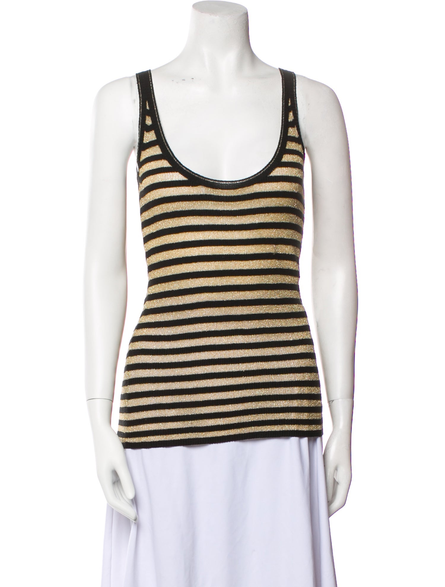 D&G Striped Scoop Neck Top