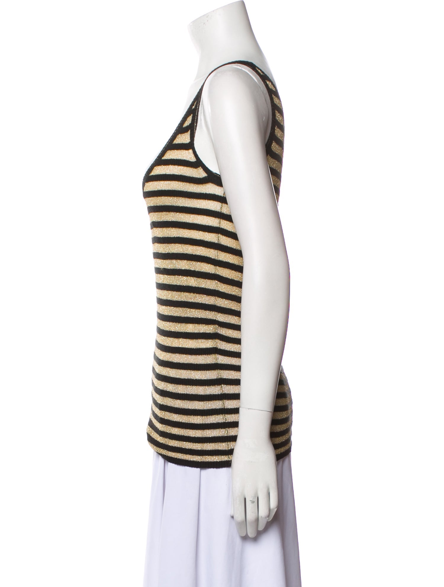 D&G Striped Scoop Neck Top