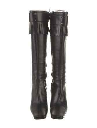 D&G Leather Studded Accents Boots