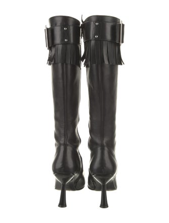 D&G Leather Studded Accents Boots