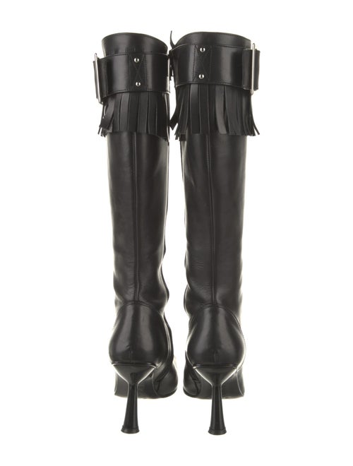 D&G Leather Studded Accents Boots