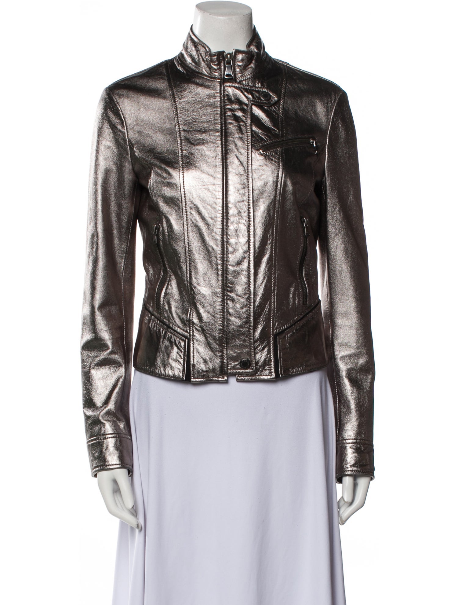 D&G Lamb Leather Biker Jacket