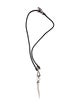 D&G Leather Horn Pendant Necklace