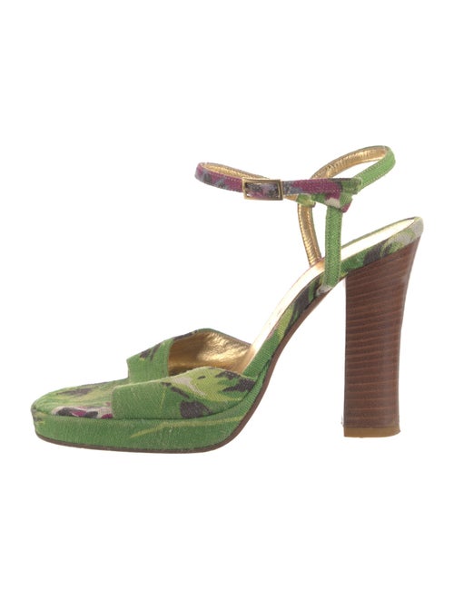 D&G Canvas Floral Print Sandals