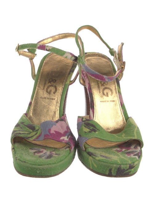 D&G Canvas Floral Print Sandals