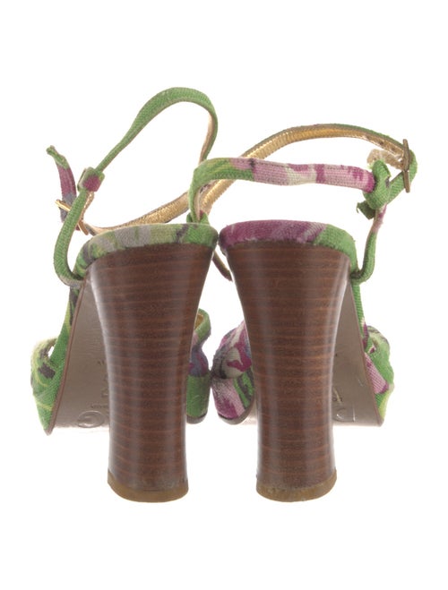 D&G Canvas Floral Print Sandals