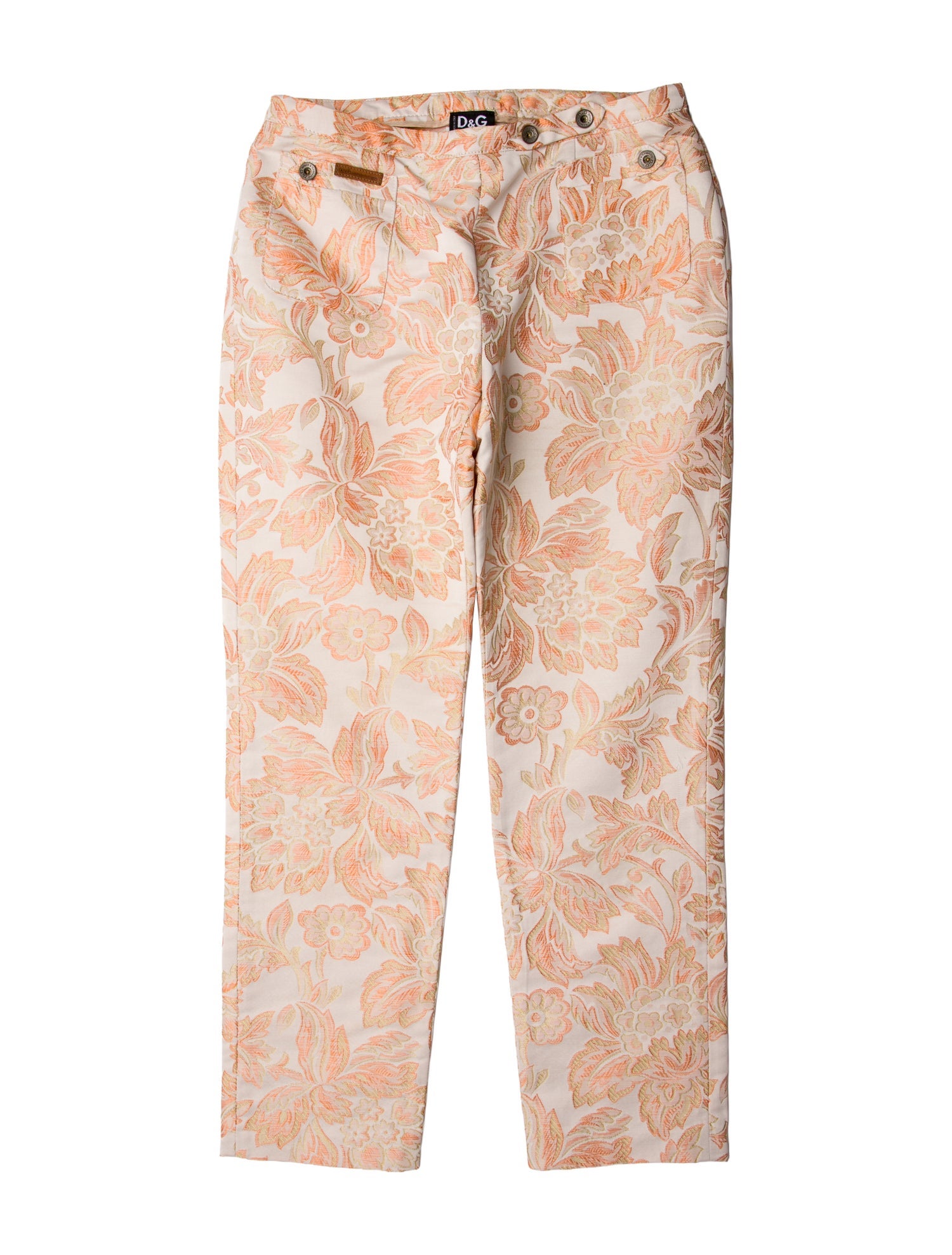 D&G Floral Print Straight Leg Pants