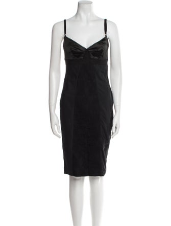 D&G V-Neck Knee-Length Dress