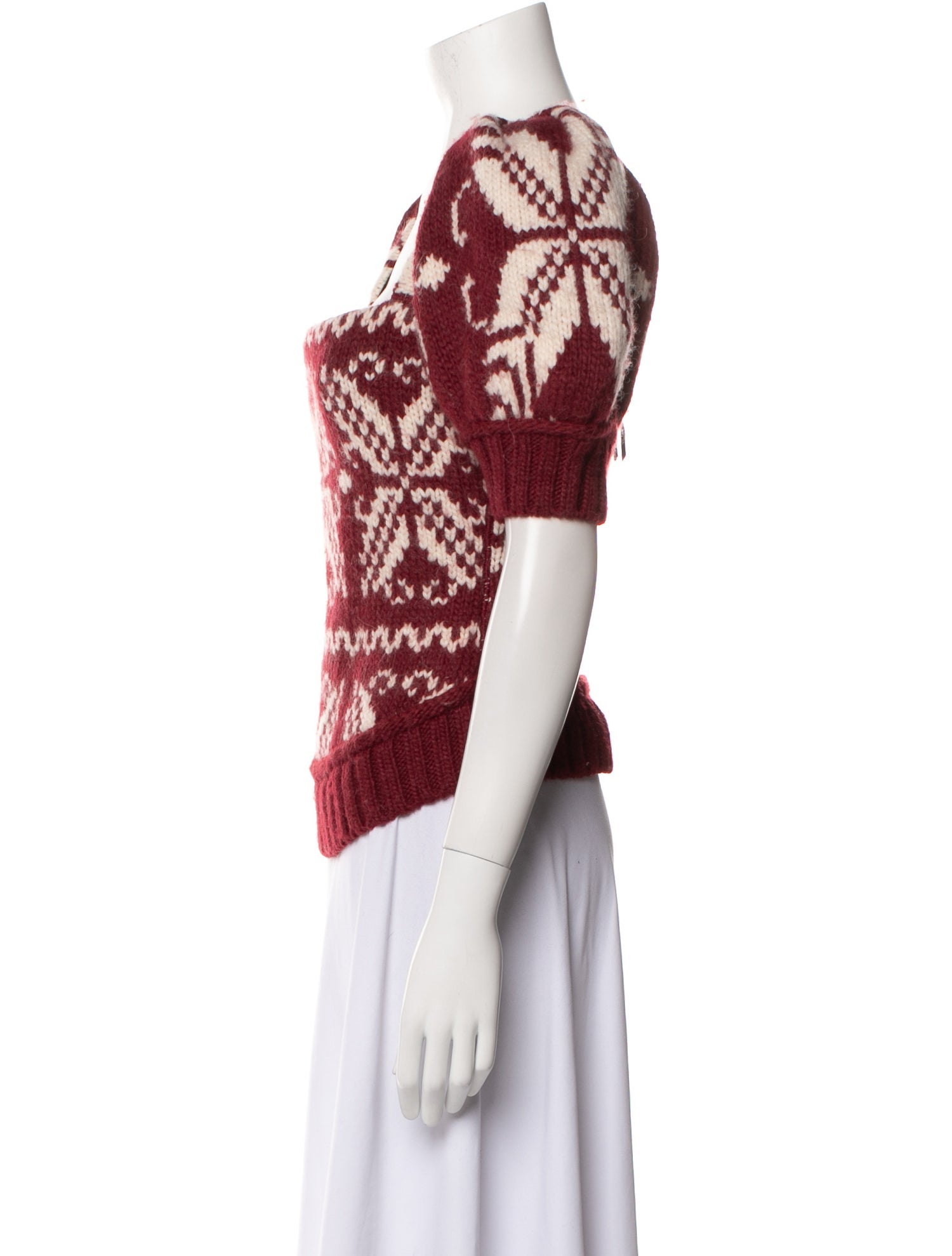 D&G Floral Print Square Neckline Sweater