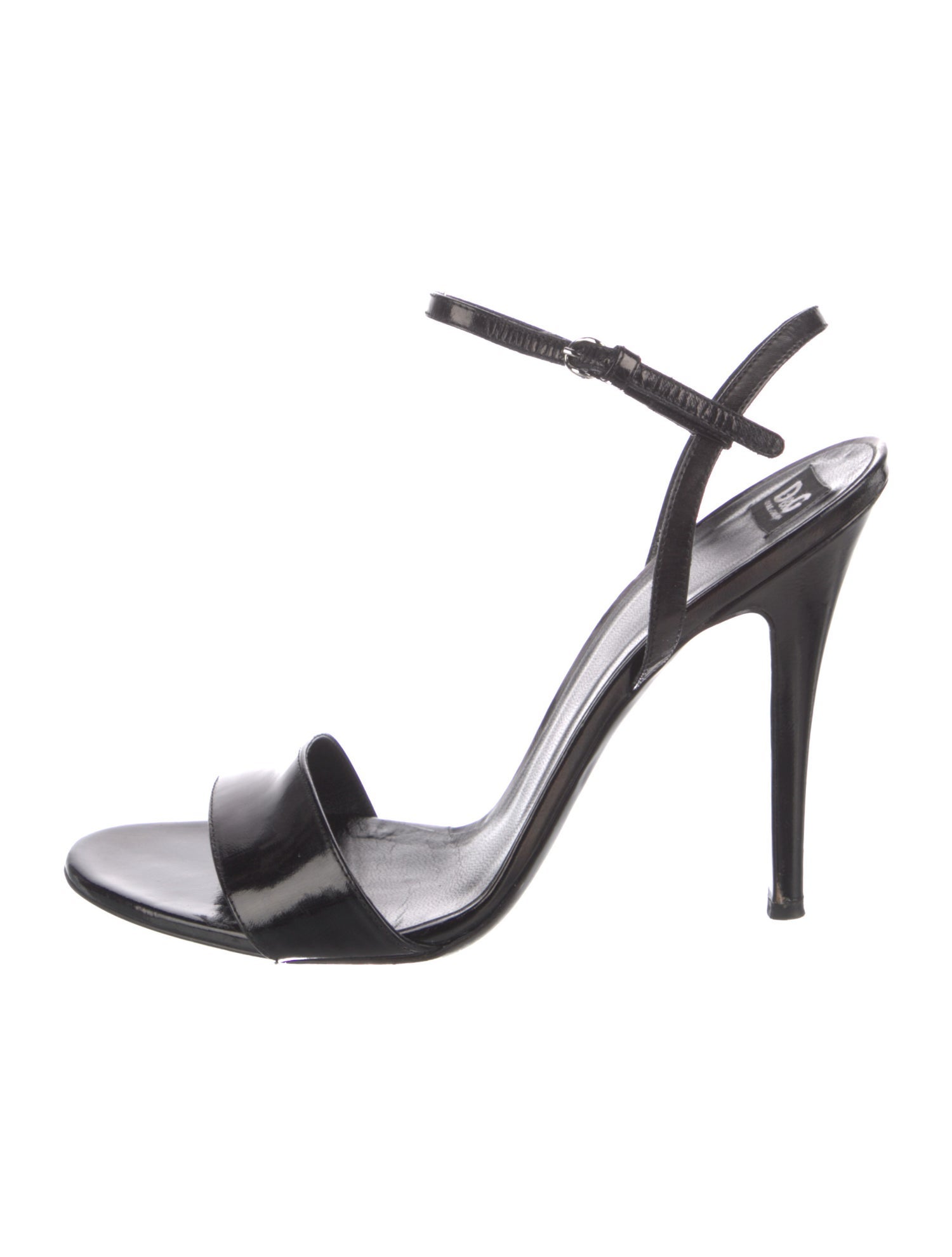 D&G Patent Leather Slingback Sandals