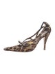 D&G Leather Animal Print Slingback Pumps