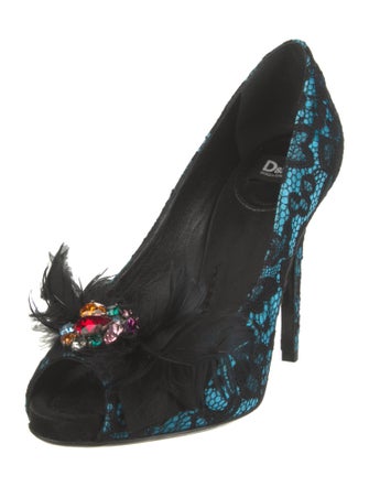 D&G Lace Lace Pattern Pumps