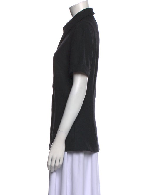 D&G Wool Short Sleeve Button-Up Top