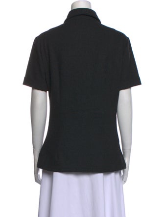 D&G Wool Short Sleeve Button-Up Top