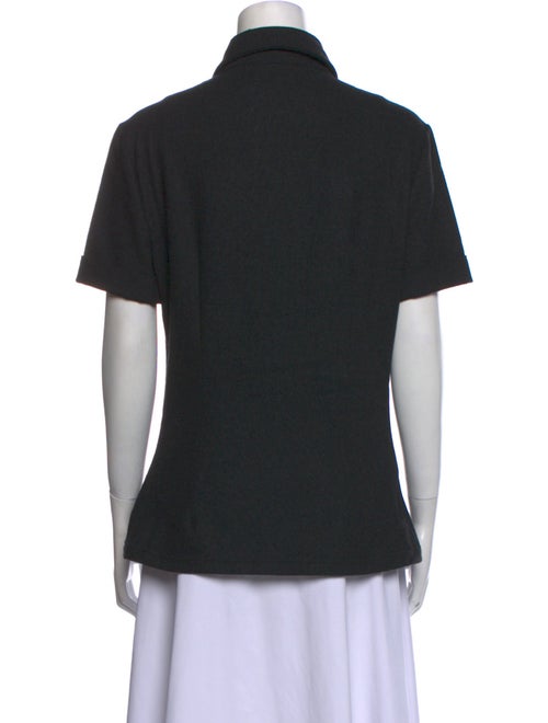 D&G Wool Short Sleeve Button-Up Top